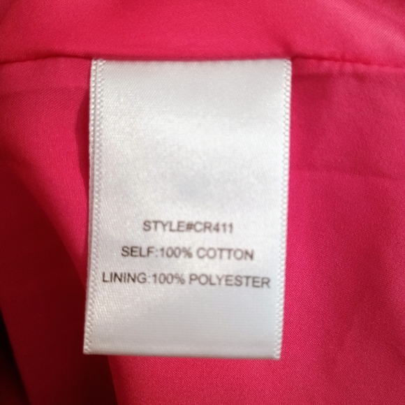 NWT Layerz Clothing Emily Hot Pink Embroidered Ruffle Tiered Dress Size XL - Picture 4 of 5